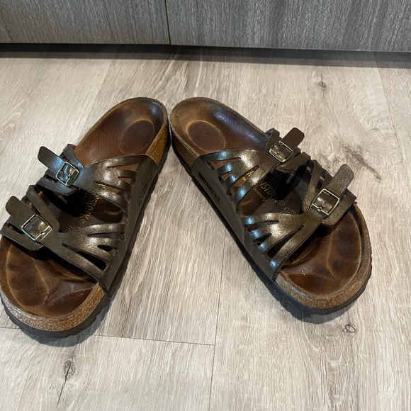 Birkenstock Dark Brown Leather Sandals - Picture 1 of 7